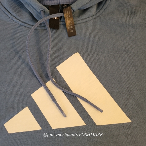 ADIDAS three bar 3B logo orbit hoodie sweatshirt in violet blue flattering fit - Picture 15 of 17